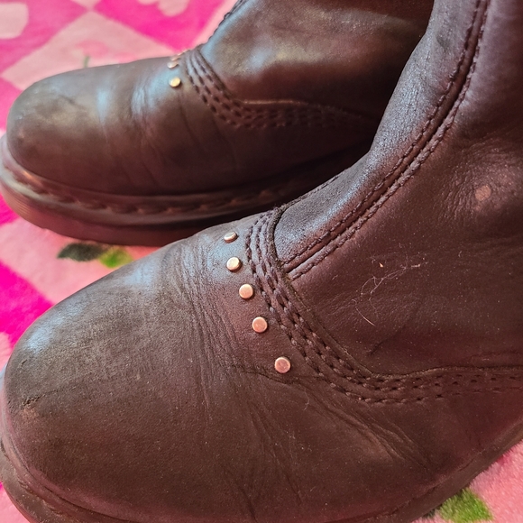 Dr. Martens Alexia mid-calf black leather studded boots - Picture 6 of 9